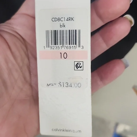 NWT Calvin Klein Long Sleeve Velvet-Swirl dress size 10 - Picture 9 of 13